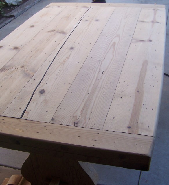 sanded table