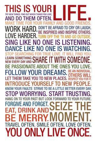 I've never been one to buy posters for inspiration, but I liked this one and ordered it during Christmas. I didn't get it just for me. I bought as a reminder for my daughter, who will see it in my office once I hang it. And it seems like a good omen for me now. Double win. 