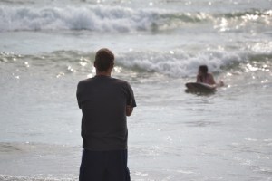 One of the highlights of the trip was watching my daughter learn to boogie board. When my advice failed, she got angry. When it worked, she caught a wave and yelled, "Did you see that one, Daddy?" Yes, yes, I did. And it was great. 